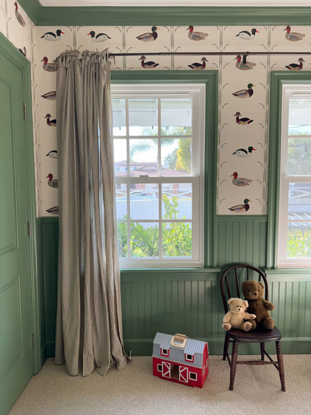 Ducks for Nicholas in Cream- Wallpaper