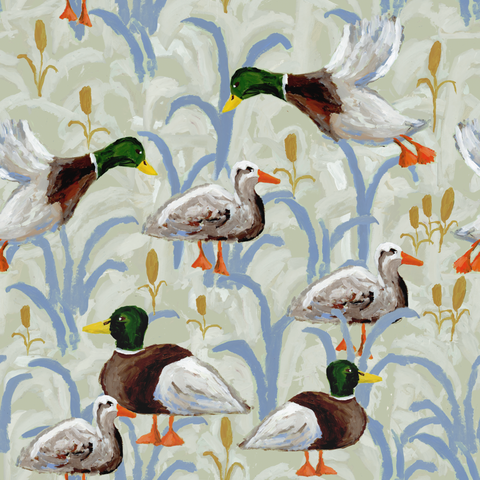 Mallard Party- Fabric