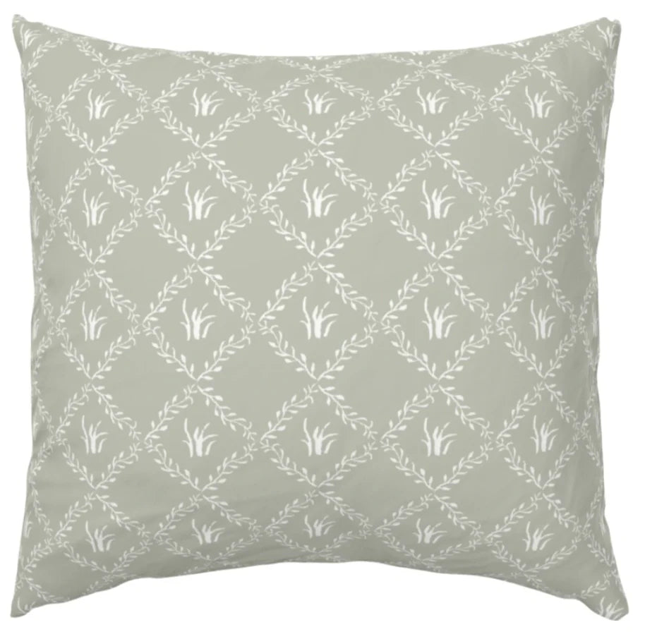 Garden Trellis in Sage Custom Pillow