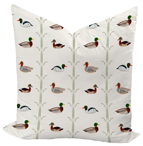 Ducks for Nicholas in Cream Pillow