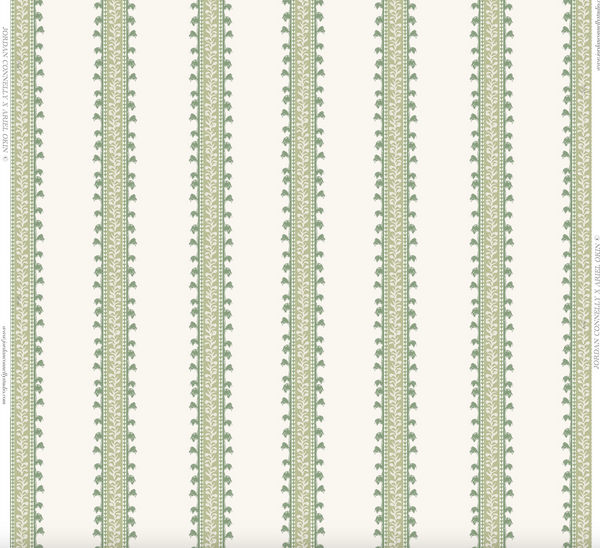 Forged Vine in Green- Wallpaper