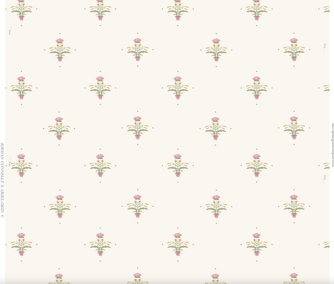 Leone Garden in Rose- Wallpaper