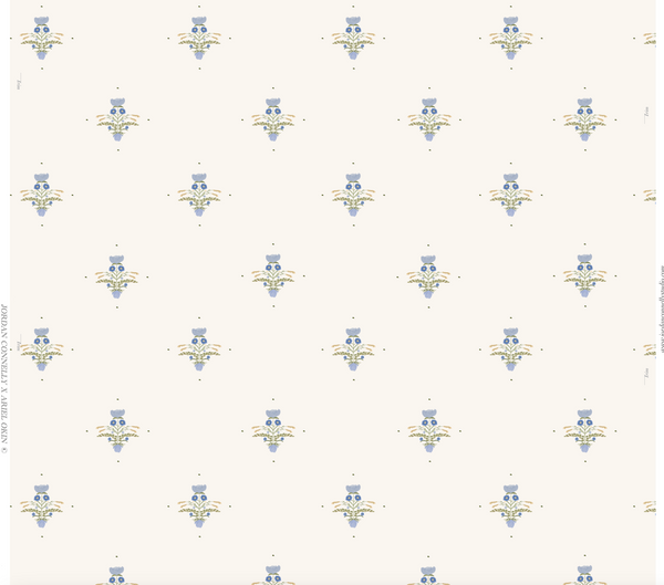 Leone Garden in Blue- Wallpaper