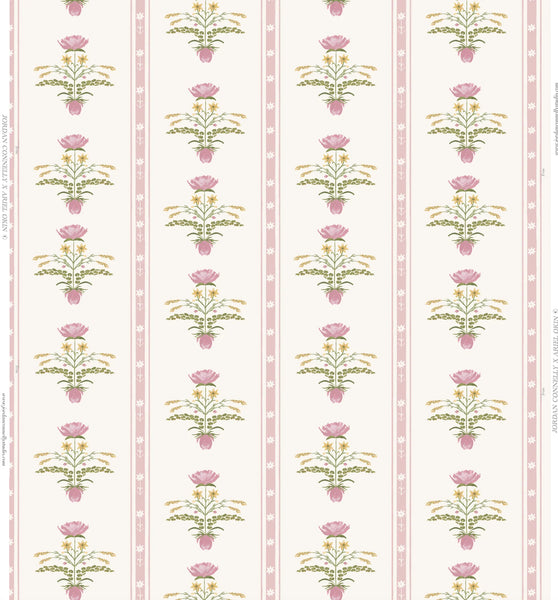 Lotus Garden in Rose- Fabric