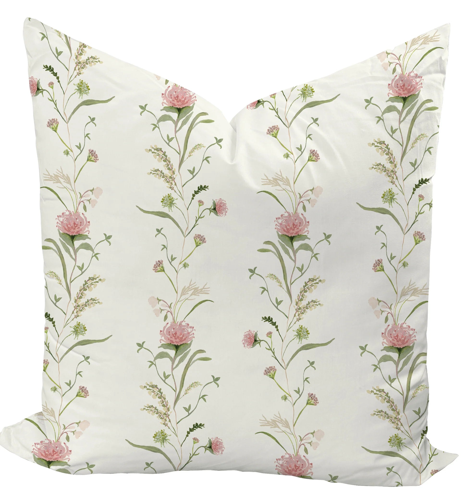 French Vine in Rose Garden Custom Pillow