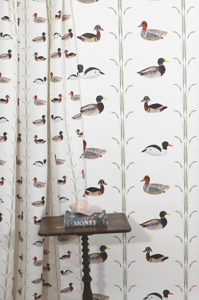 Ducks for Nicholas in Cream- Wallpaper