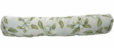 Large Bolster Magnolia Pillow w/ Insert- Self Pleated