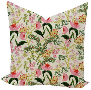 Wild French Garden in Chartreuse Custom Pillow