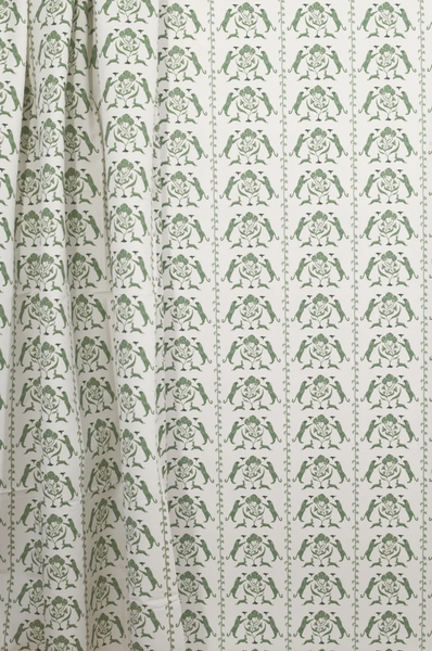 Leopards & Hares in Green- Fabric