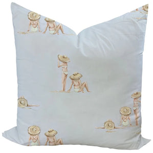 Beached Ladies in Sea Custom Pillow