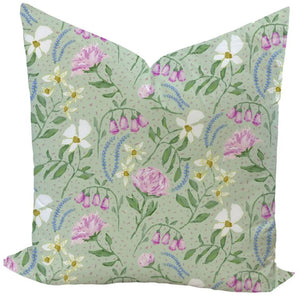 Flowers for Bailey in Melon Custom Pillow