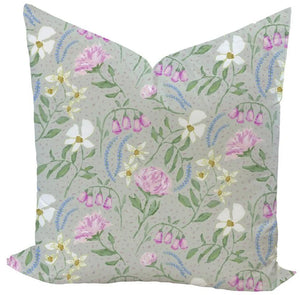 Flowers for Bailey in Garden Custom Pillow