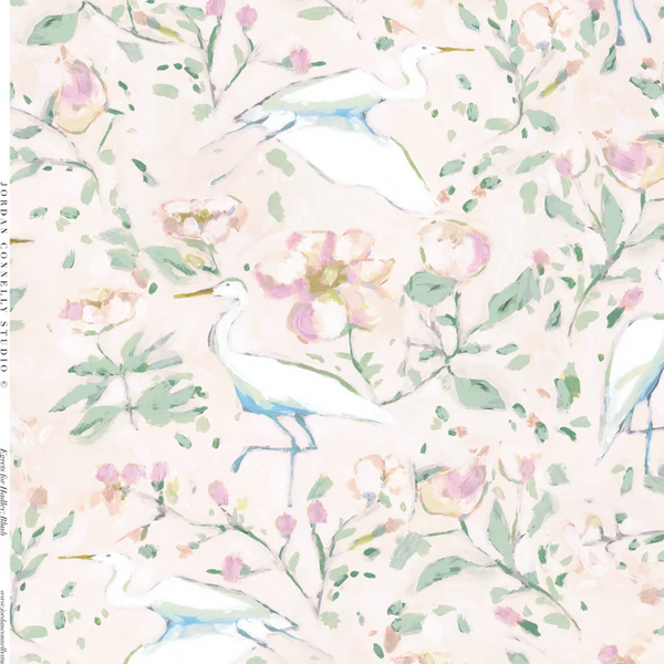 Egrets for Hadley in Blush- Fabric